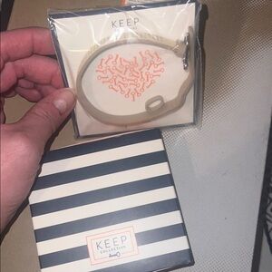 KEEP Collective single leather band. Triangle Perf/natural.